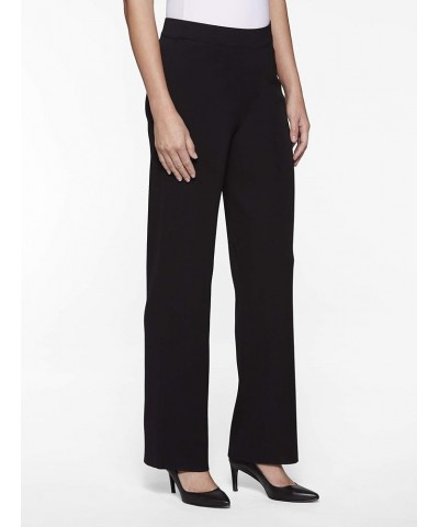 Business Women Pants - Classic Workwear Wrinkle Resistant Professional Ladies Pants Black Wide Leg Pant $72.23 Pants