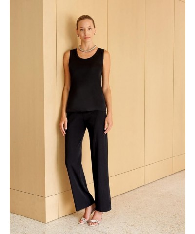 Business Women Pants - Classic Workwear Wrinkle Resistant Professional Ladies Pants Black Wide Leg Pant $72.23 Pants