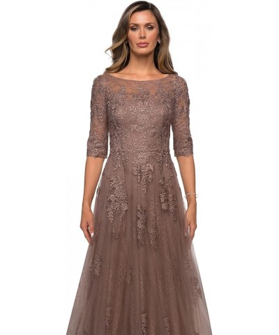 Elegant Lace Mother of The Bride Dresses for Women Formal with Sleeves Pink $42.07 Dresses