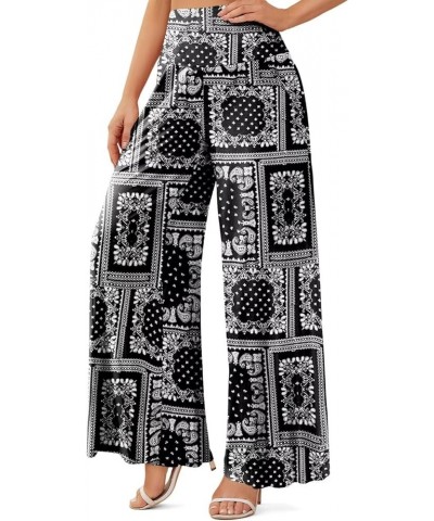 Women's Palazzo Lounge Pants Stretchy Wide Leg Casual Pants Comfy High Waist Flowy Pants S-3XL C14 Big Haig $12.33 Sleep & Lo...