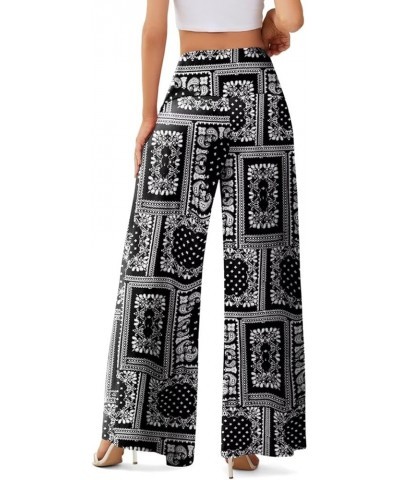 Women's Palazzo Lounge Pants Stretchy Wide Leg Casual Pants Comfy High Waist Flowy Pants S-3XL C14 Big Haig $12.33 Sleep & Lo...