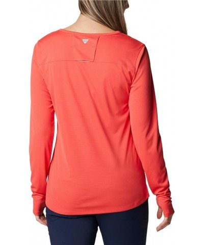 Women's W Skiff Guide Ls Knit Red Hibiscus $14.16 Activewear