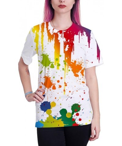 Unisex 3D Print Shirts Colorful Space Graphic Tees for Men Women Teens Bc-white $9.66 T-Shirts