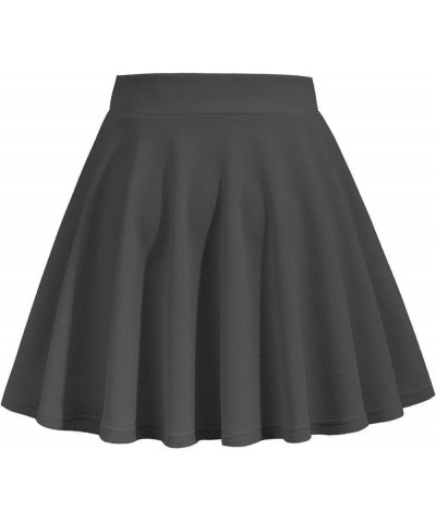 Pleated Skirts for Women Casual Basic Versatile Flared Mini Skirt Girls High Waisted Plain A-Line Short Skirts A2_black $6.47...