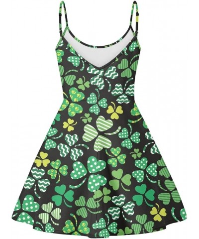 Women Girls Sleeveless Swing Dress Casual Beach Sundresss Polka Dot Green Leaves $12.41 Dresses