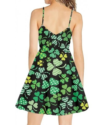 Women Girls Sleeveless Swing Dress Casual Beach Sundresss Polka Dot Green Leaves $12.41 Dresses