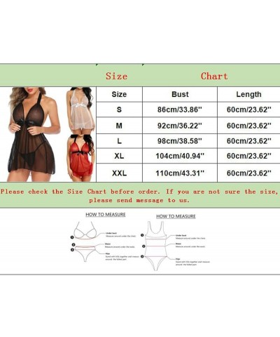 Lingerie for Women Sexy Lace Mesh Floral Snap Crotch Teddy Chemise Nightie Babydoll Nightgown Negligees Sleepwear Z92 Black $...