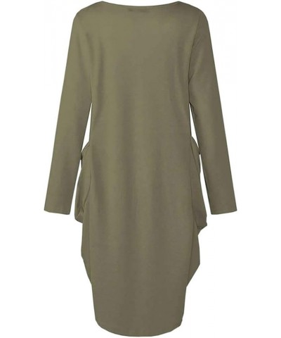 Women Black Girl Magic Long Sleeve Loose Pocket Oversize Tunic Dress Tops Green $13.38 Dresses