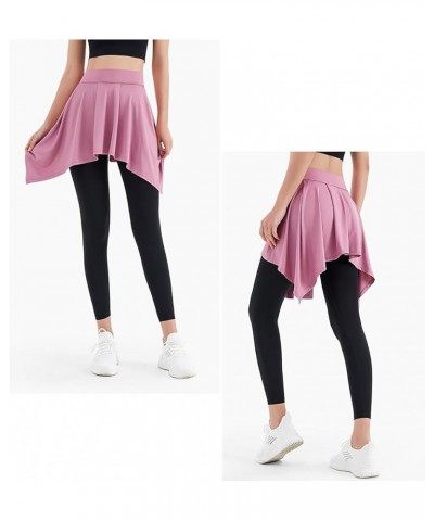 Women's Yoga Wrap Skirt Tennis One Piece Skirt Athletic Sport Wrap Short Skirt Cover Up Self Tie Pink $13.91 Swimsuits