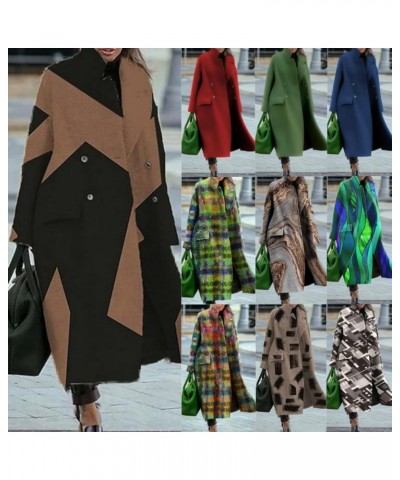 Double-Breasted Woolen Coat for Womens 2023 Notch Lapel Long Faux Wool Coats Fall Winter Maxi Peacoat Jackets Color 4 $22.79 ...