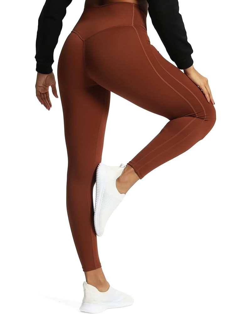 High Waisted Workout Leggings for Women GEO Compression Tummy Control Gym Buttery Soft Yoga Pants 26 Cherry Mahogany $16.95 L...