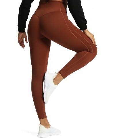 High Waisted Workout Leggings for Women GEO Compression Tummy Control Gym Buttery Soft Yoga Pants 26 Cherry Mahogany $16.95 L...