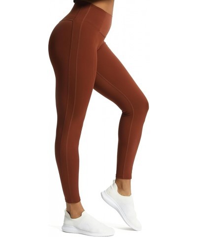 High Waisted Workout Leggings for Women GEO Compression Tummy Control Gym Buttery Soft Yoga Pants 26 Cherry Mahogany $16.95 L...