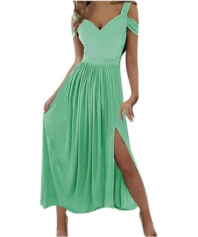 2023 Womens Plus Size One Shoulder Slit Cocktail Dresses Wedding Guest Fashion Sexy Party Dresses E-green $11.49 Dresses