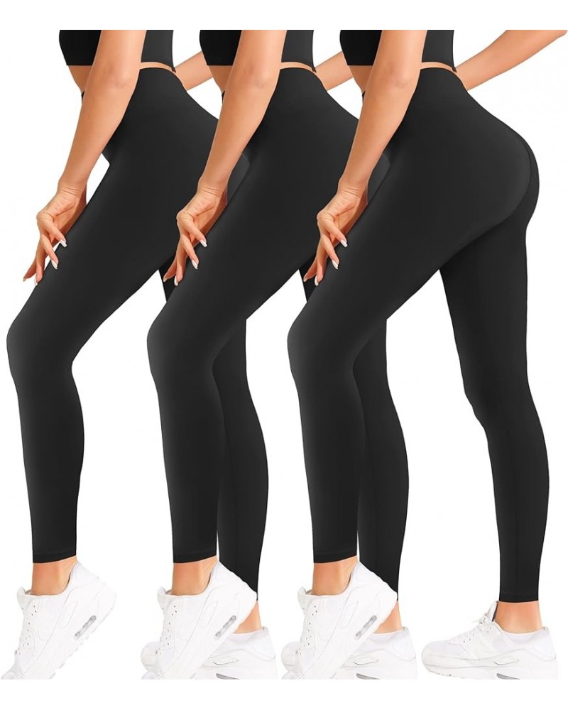 High Waisted Leggings for Women Ultra Soft Stretch Opaque Slim Yoga Leggings One Size & Plus Size 3 Pack-black*3 $12.99 Activ...