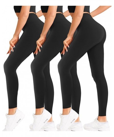 High Waisted Leggings for Women Ultra Soft Stretch Opaque Slim Yoga Leggings One Size & Plus Size 3 Pack-black*3 $12.99 Activ...