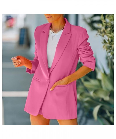 Womens Blazer,Work Professional Fashion Open Front Blazer Cardigan Plus Size Casual Office Jackets Businesss Suits ✾mi06-pink...