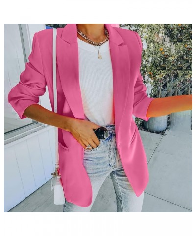 Womens Blazer,Work Professional Fashion Open Front Blazer Cardigan Plus Size Casual Office Jackets Businesss Suits ✾mi06-pink...