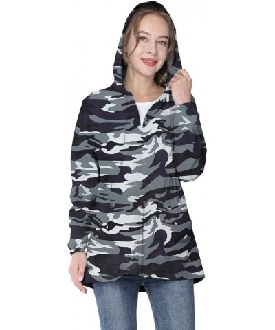 Women Packable Rain Jacket Waterproof Lightweight Raincoat Hooded for Hiking Outdoor Travel Z-camouflage a $14.40 Coats