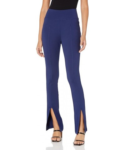 Women's Uma High-Rise Fitted Slit Front Pull-On Pant Navy $26.52 Pants