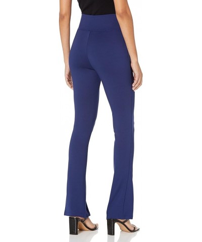 Women's Uma High-Rise Fitted Slit Front Pull-On Pant Navy $26.52 Pants