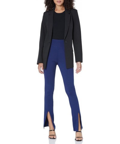 Women's Uma High-Rise Fitted Slit Front Pull-On Pant Navy $26.52 Pants