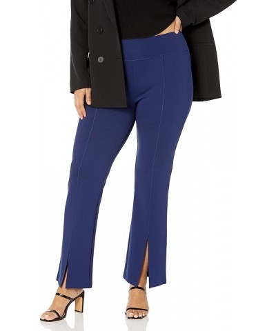 Women's Uma High-Rise Fitted Slit Front Pull-On Pant Navy $26.52 Pants