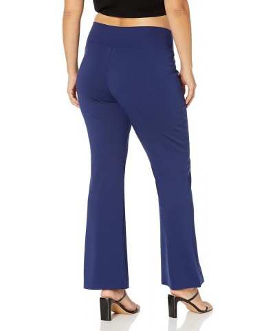 Women's Uma High-Rise Fitted Slit Front Pull-On Pant Navy $26.52 Pants