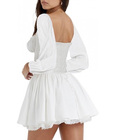 Women Y2k Fairy Tube Mini Dress Off Shoulder Cute Strapless Backless Tunic Top Dress Ruffle Flare A Line Sundress White*1 $15...