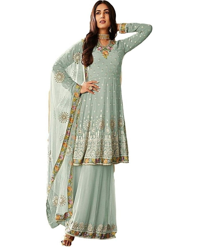 Special Occasion Wear Pakistani Stylish Fashion Salwar Kameez Sharara Palazzo Suits Choice-3 $51.45 Suits