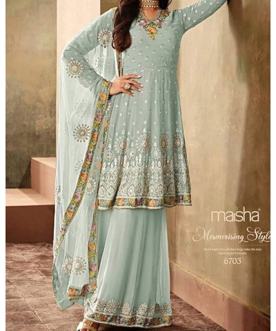 Special Occasion Wear Pakistani Stylish Fashion Salwar Kameez Sharara Palazzo Suits Choice-3 $51.45 Suits