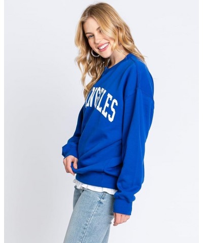 Womens Loose Fit California and Los Angeles Fleece Sweatshirts Los Angeles Royal Blue $17.84 Hoodies & Sweatshirts