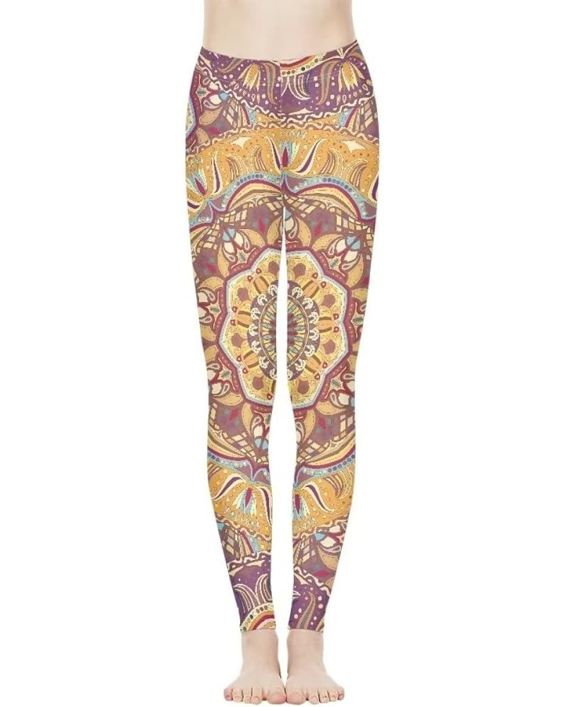 Women Workout Pants Athletic Works Yoga Pants Full Length Sports Leggings Art Mandala Print $12.17 Leggings