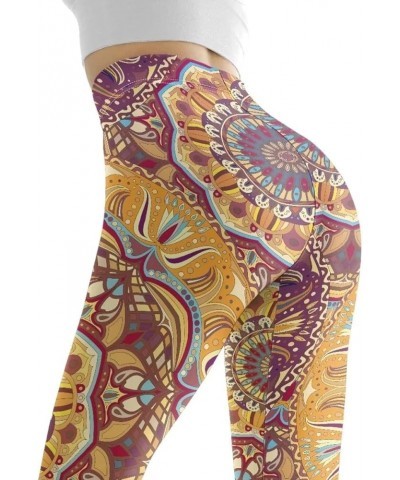 Women Workout Pants Athletic Works Yoga Pants Full Length Sports Leggings Art Mandala Print $12.17 Leggings