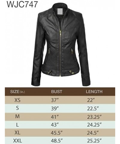 Women's Faux leather Motocycle Biker Jacket Coat Wjc747_camel $31.26 Coats