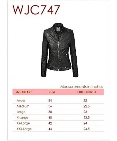 Women's Faux leather Motocycle Biker Jacket Coat Wjc747_camel $31.26 Coats