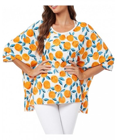 Womens Batwing Loose Chiffon Summer Blouse Tunic Floral Printed Boho Beach Cover ups 4433 $9.66 Tops