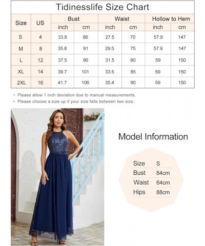 2023 Halter Sequin Dress for Women Sexy Glitter Beaded Tulle Long Wedding Cocktail Party Dresses Champagne $44.62 Dresses