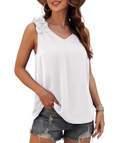 Womens Long Sleeve Blouses Casual V Neck Chiffon Top 06 White $10.00 Blouses