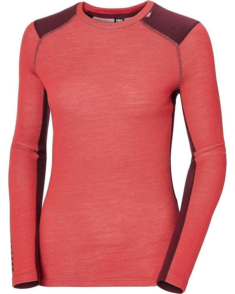 Womens LIFA Merino Midweight Crew Base Layer Shirt Small 101 Poppy Red $40.03 Activewear