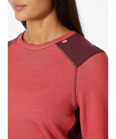 Womens LIFA Merino Midweight Crew Base Layer Shirt Small 101 Poppy Red $40.03 Activewear