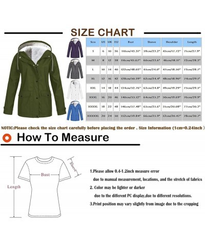 Women's Jacket Winter Solid Color Rain Jacket Outdoor Hoodie Waterproof Windproof Long Coat Jackets, S-5XL 1-army Green $14.0...