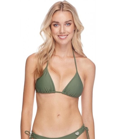 Women's Standard Smoothies DITA Solid Triangle Slider Bikini Top Swimsuit Cactus $13.88 Swimsuits