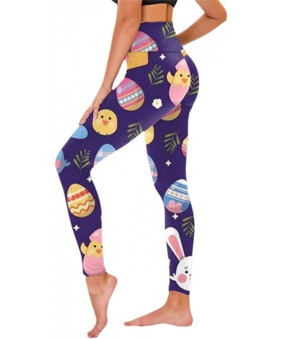 Happy Easter Day Women's Leggings Tummy Control Casual Easter Day Print Workout Leggings Loose Fit Comfort Athletic Pants F01...