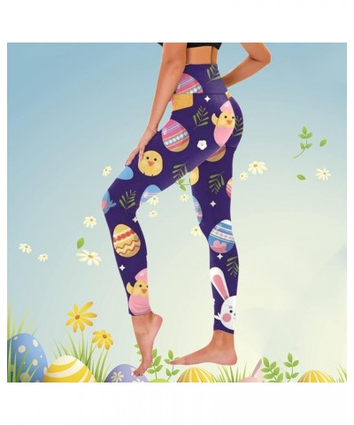 Happy Easter Day Women's Leggings Tummy Control Casual Easter Day Print Workout Leggings Loose Fit Comfort Athletic Pants F01...