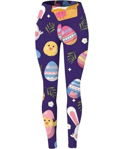 Happy Easter Day Women's Leggings Tummy Control Casual Easter Day Print Workout Leggings Loose Fit Comfort Athletic Pants F01...