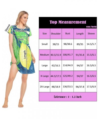 Women's PJ Nightshirt, Short Sleeves Nightgown Sleepwear Lingerie Sleep Dress(S-2XL) Multi 11 $15.95 Sleep & Lounge