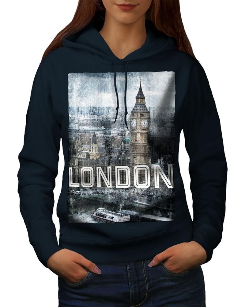 Tower Urban London Womens Hoodie, London Hooded Sweatshirt Navy $24.93 Hoodies & Sweatshirts