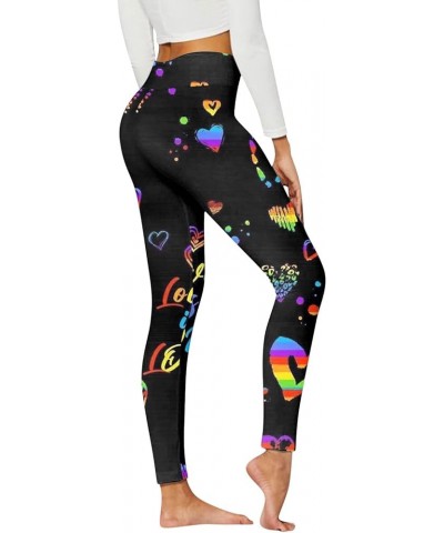 Women's Valentines Day Leggings Tights Love with Hearts Soft Leggings Workout High Waisted Compression Yoga Pants D_r $10.32 ...