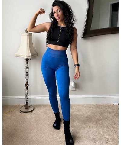 SOUL Seamless Scrunch Effortless Leggings Workout Regular Length Short/Regular Royal Azure $10.42 Leggings